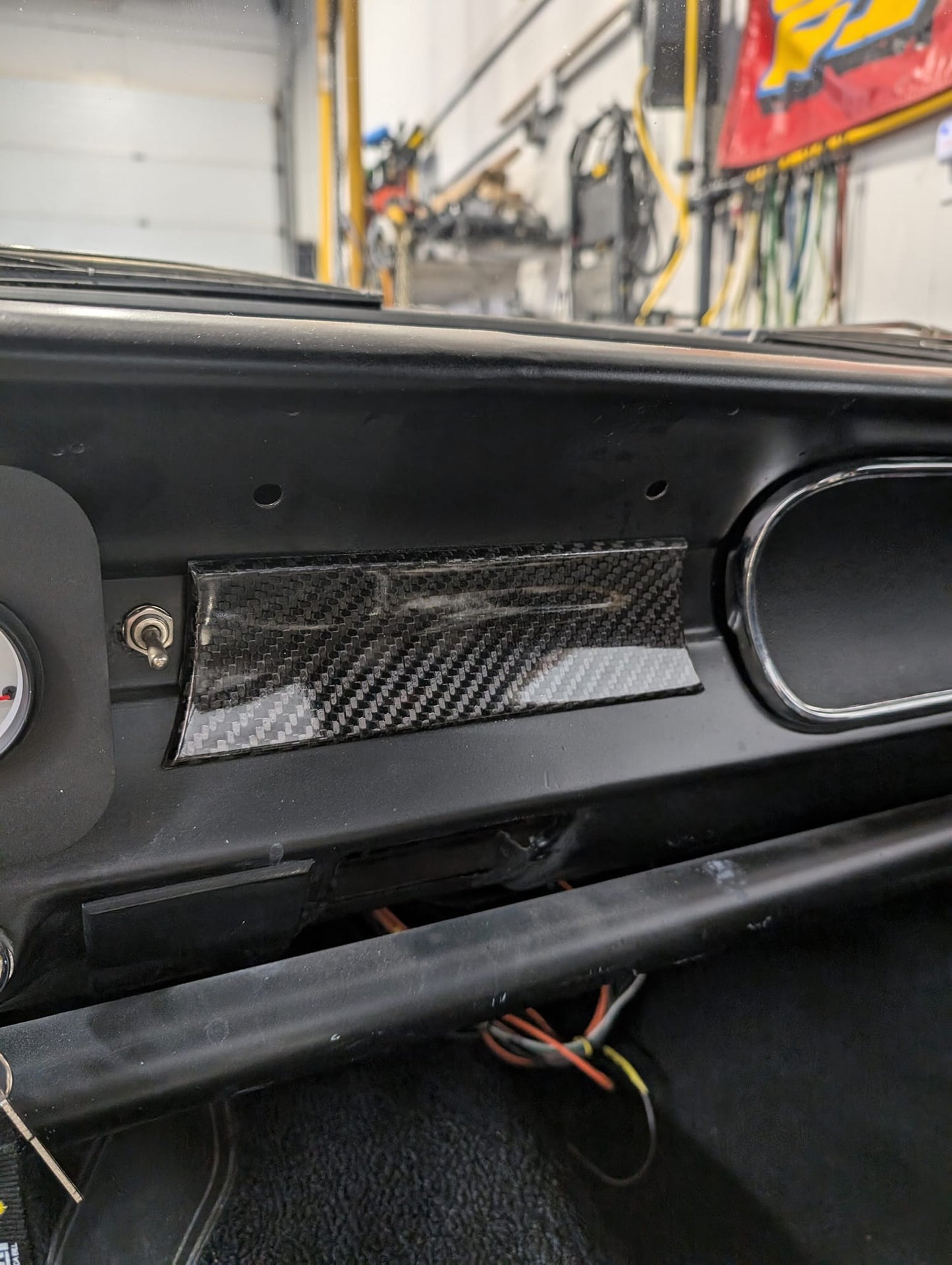 65 - 66 Mustang Carbon Fiber Radio Delete