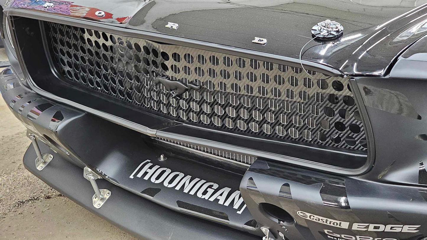 67- 68 Mustang Carbon Fiber Hoonigrill